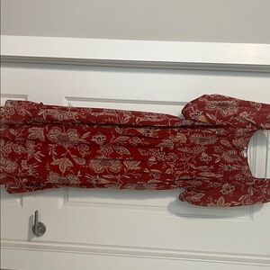 Floral Red Dress